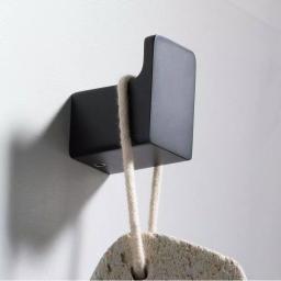 KRAUS Stelios Matte Black Solid Brass Robe and Towel Hook thumbnail 2