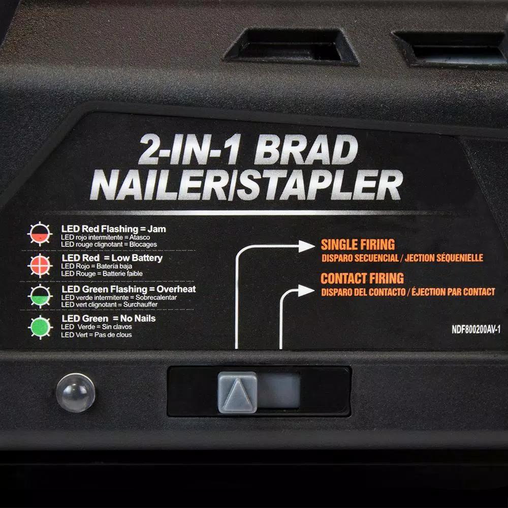 Freeman PE2118G 18V Cordless 2-in-1 18-Gauge Brad Nailer and Stapler Kit