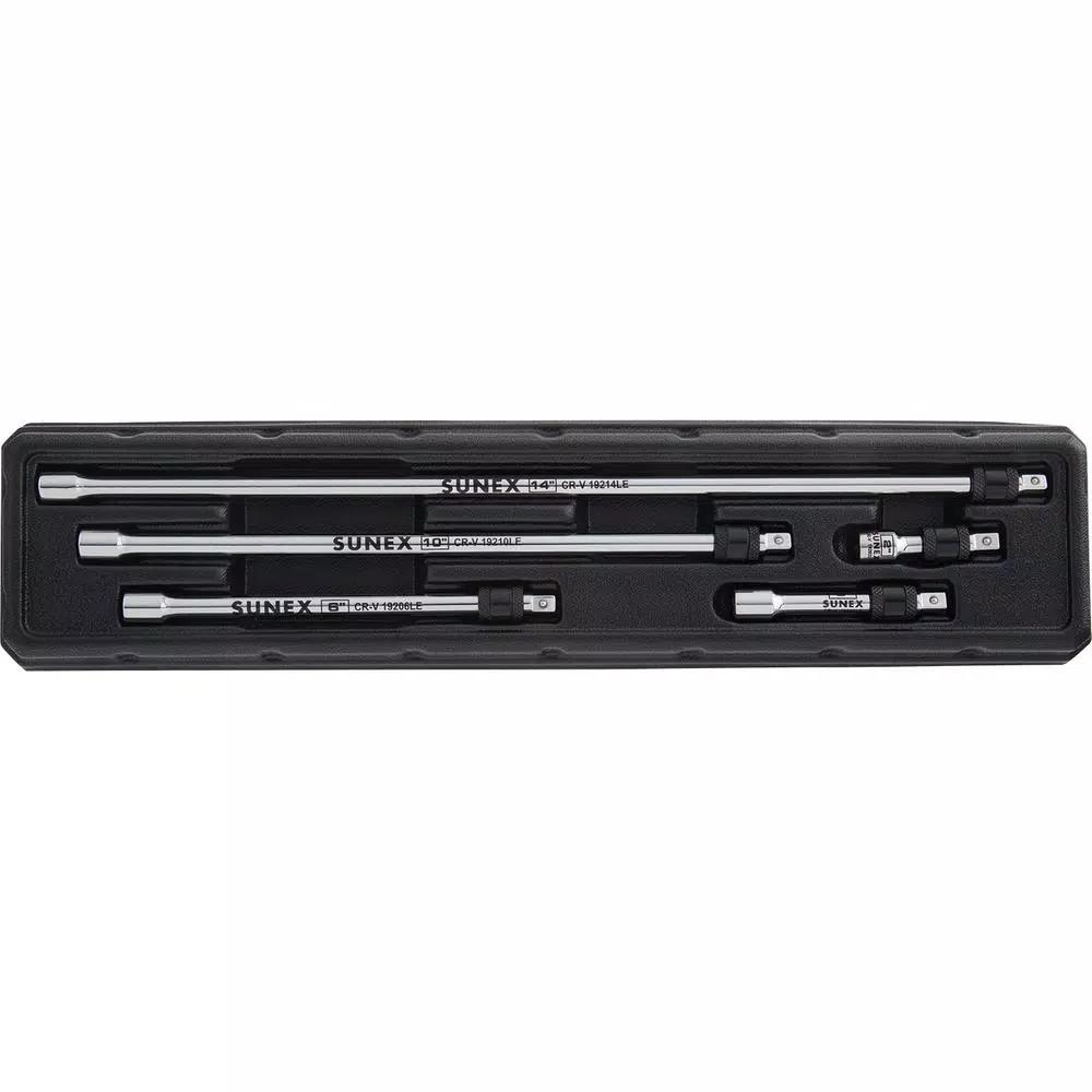 SUNEX TOOLS Sunex 1/4 in. Drive Chrome Locking Extension Set, 5-Piece