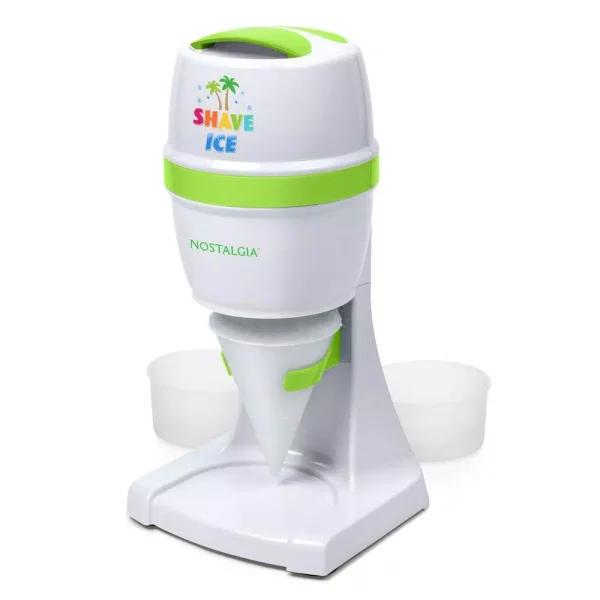 Nostalgia Snow Cone Maker and Shave Ice Machine, 50W, White