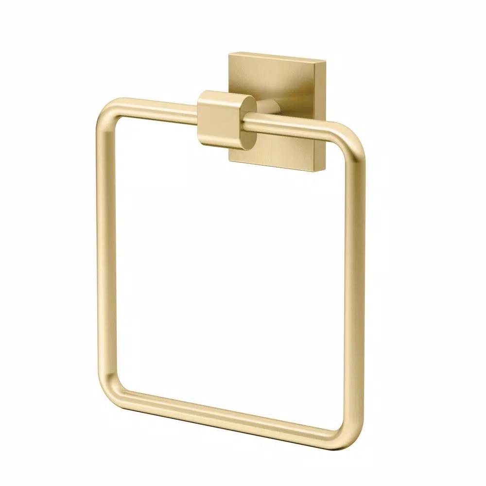 Gatco Elevate Hand Towel Holder - Brushed Brass Solid Brass