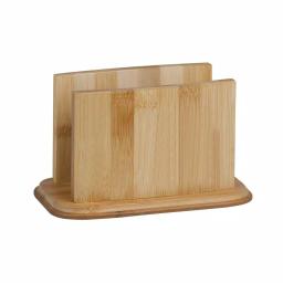 Home Basics Bamboo Napkin Holder - Natural Wood Vertical Standing Design for Kitchen & Outdoor Use thumbnail 1