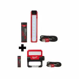 Milwaukee REDLITHIUM USB Rechargeable LED Rover Flood Light 2-Pack (445 & 550 Lumens) thumbnail 1