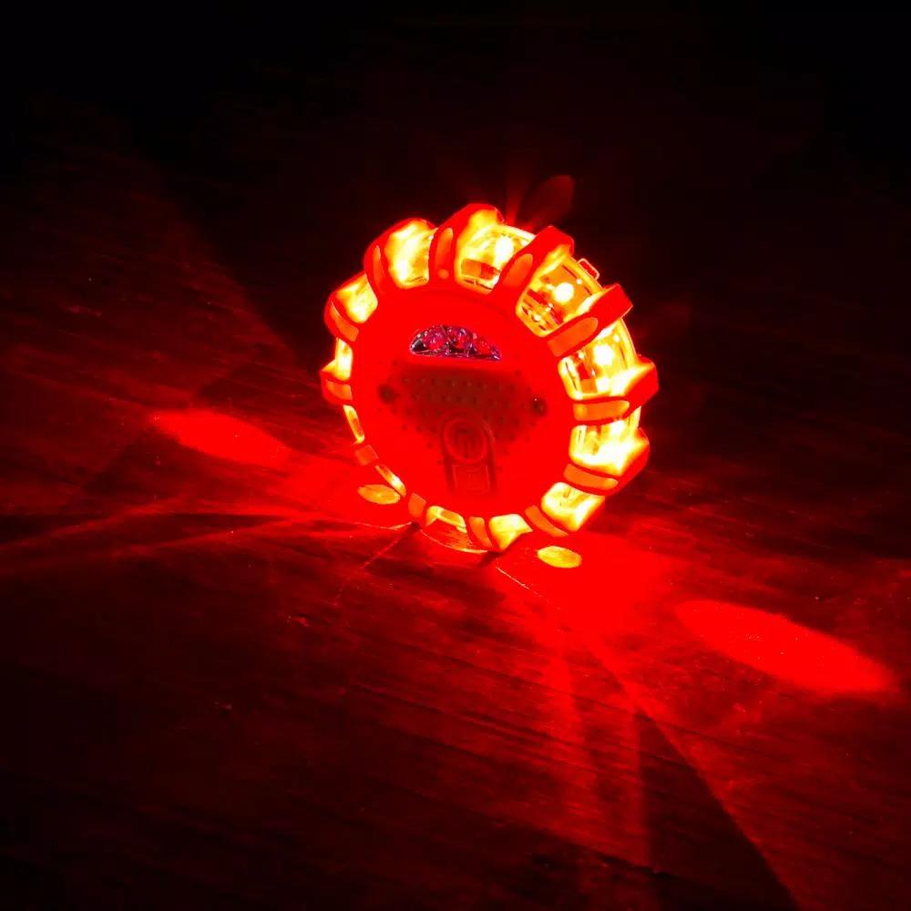 Wagan Tech FRED LED Roadside Emergency Flashing Disk Flare, 3-Pack