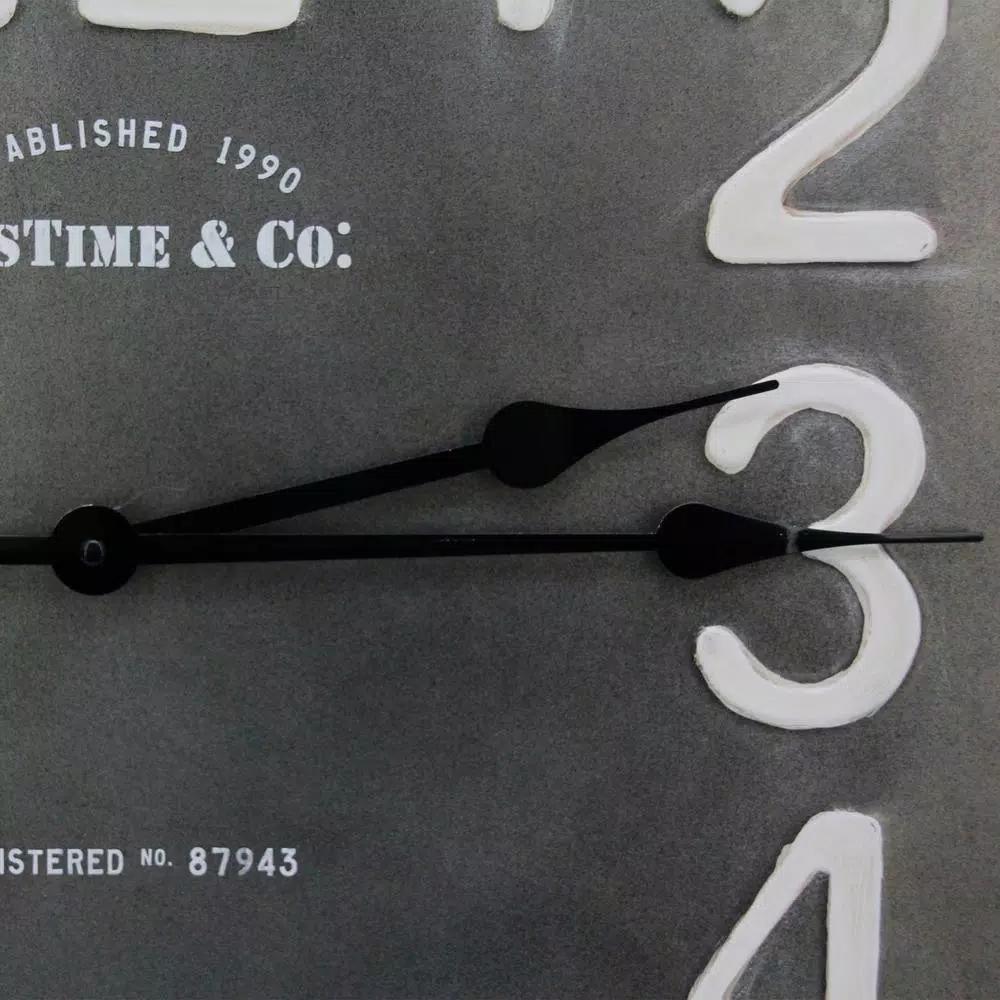 FirsTime & Co. Liam Industrial Square Wall Clock, 24 in.
