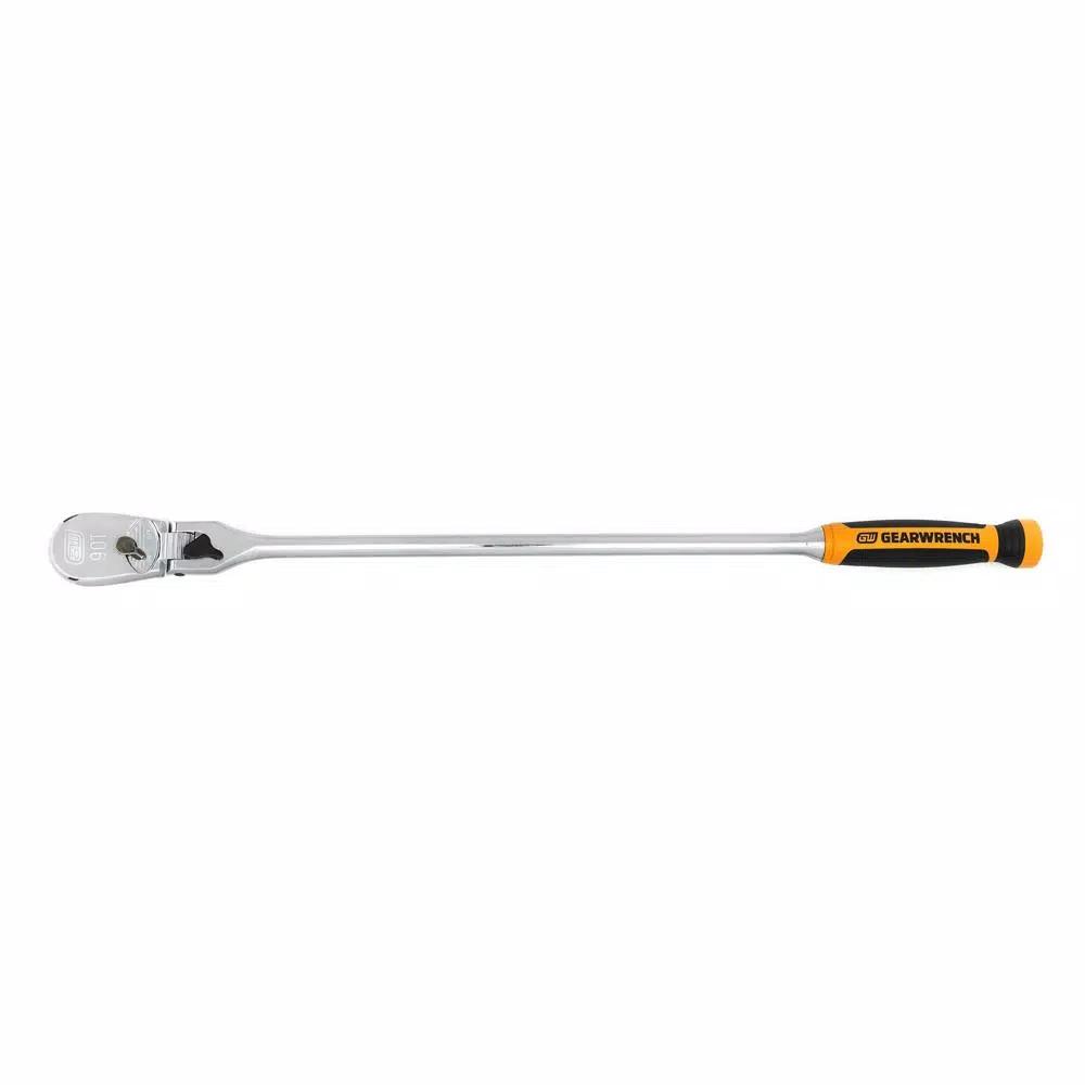 GEARWRENCH 1/2 in. Drive 24 in. 90 Tooth Locking Flex Head Teardrop Ratchet