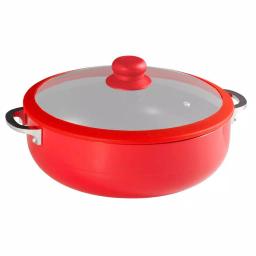 IMUSA 3.2 Qt. Ceramic Nonstick Caldero with Glass Lid and Silicone Rim thumbnail 1
