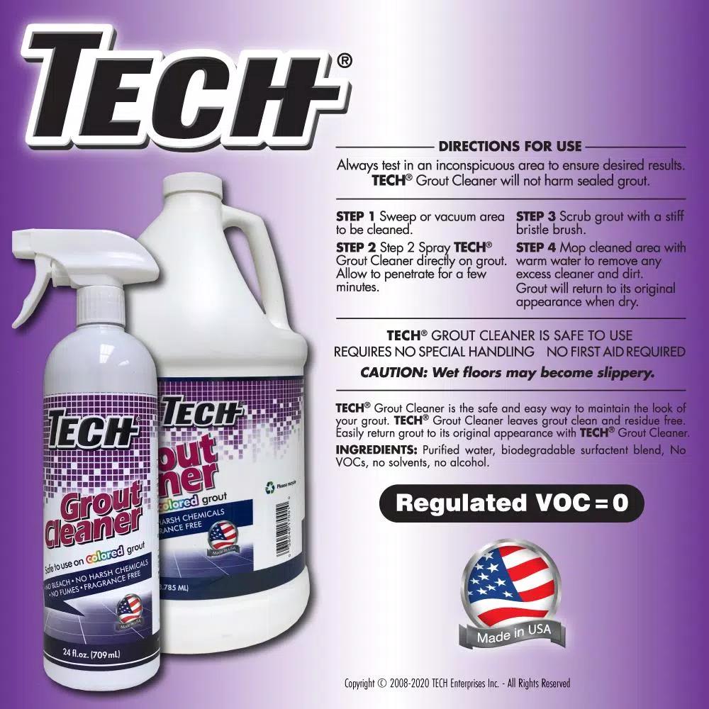 TECH Grout Cleaner, 24 oz. Professional Strength Deep Cleaning Solution