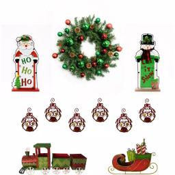 Fraser Hill Farm 24 in. Artificial Christmas Wreath Decor Set with Train, Sleigh, and LED Shelf Sitters thumbnail 1