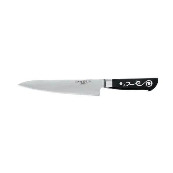 Master Grade I.O. Shen 8 in. Triplex Steel Chinese Chef's Knife with Ebonite Tai Tang Handle
