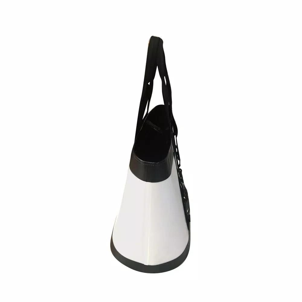 Camp-Zero Premium Carry-All Tote Bag, Waterproof Soft-Side Cooler, White and Black