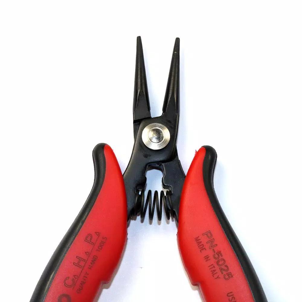 Hakko CHP PN-5025 Round Nose Pliers, Smooth Jaws, Long Nose Hand Tool