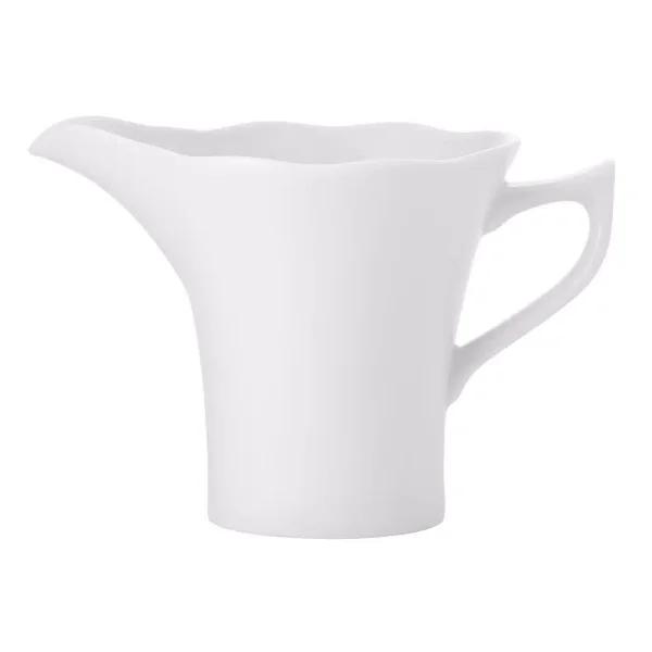Oneida Lancaster Garden 6 oz. White Porcelain Creamers, Set of 36