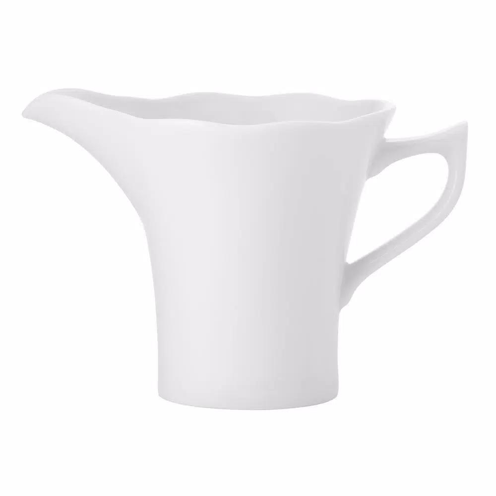 Oneida Lancaster Garden 6 oz. White Porcelain Creamers, Set of 36