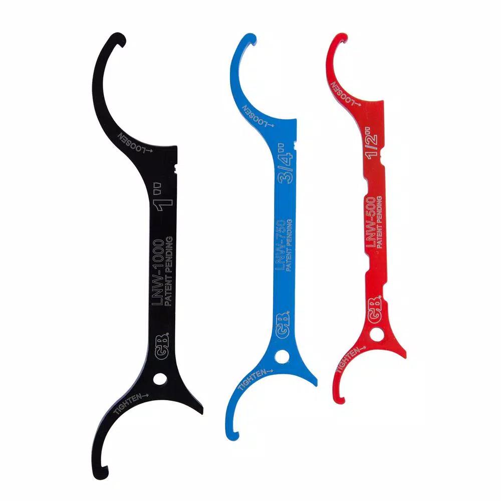 Gardner Bender 3-Piece Locknut Wrench Tool Kit - 0.50 in., 0.75 in., and 1 in.