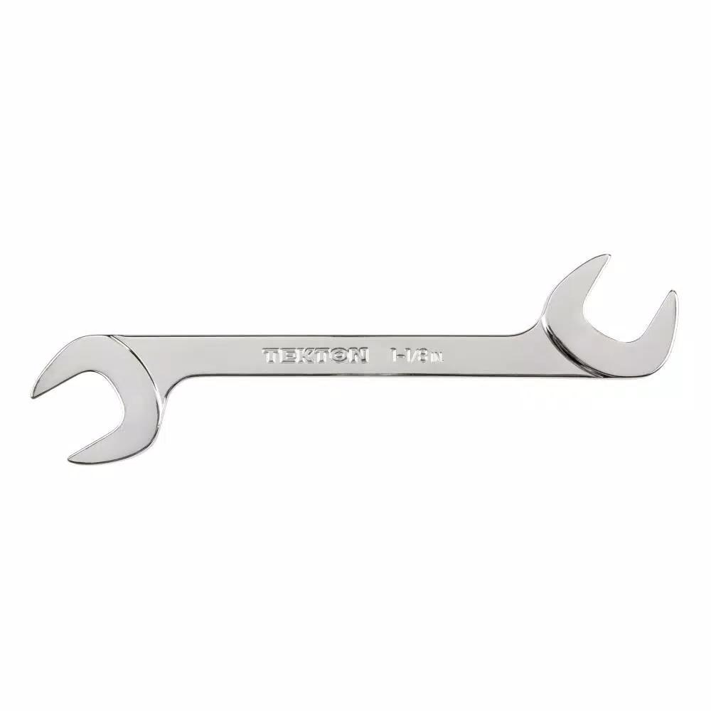 TEKTON 1-1/8 in. Angle Head Double Open End Wrench, 60° Offset