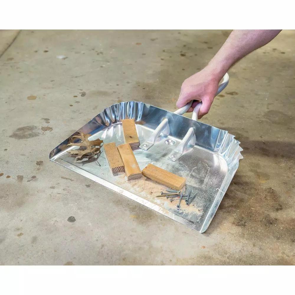Quickie Professional 17 in. Aluminum Dust Pan with Oversized Handle