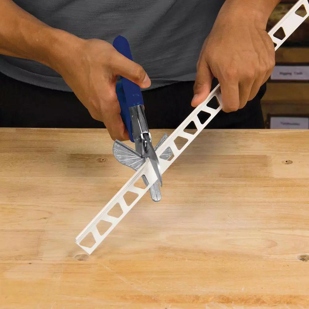 QEP Multi-Use Trim Shears with Miter Guide for Precision Angle Cuts