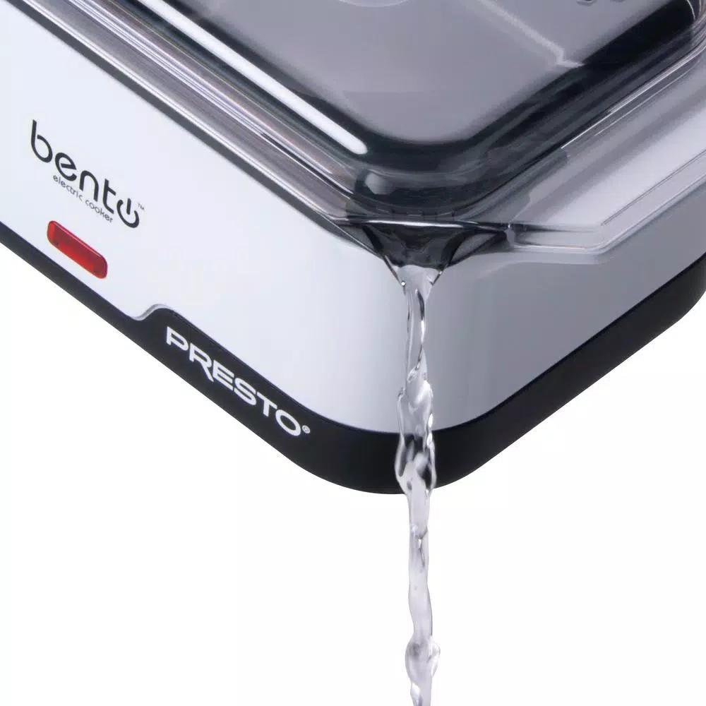 Presto Electric Bento Box Steamer & Ramen Noodle Cooker, 1.75 Cup, White