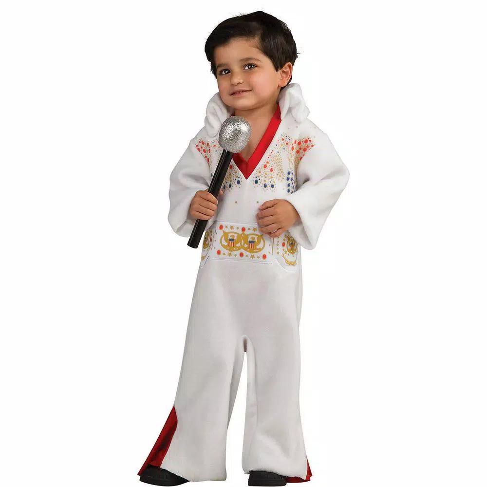Rubie's Costumes Infant and Toddler Elvis Presley Inspired Romper Costume with Pop Up Collar