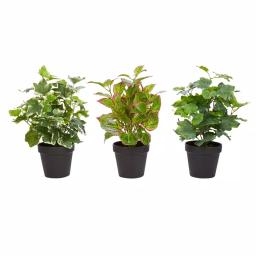 Pure Garden 13.5 in. Assorted Faux Foliage Arrangement Set of 3 thumbnail 4