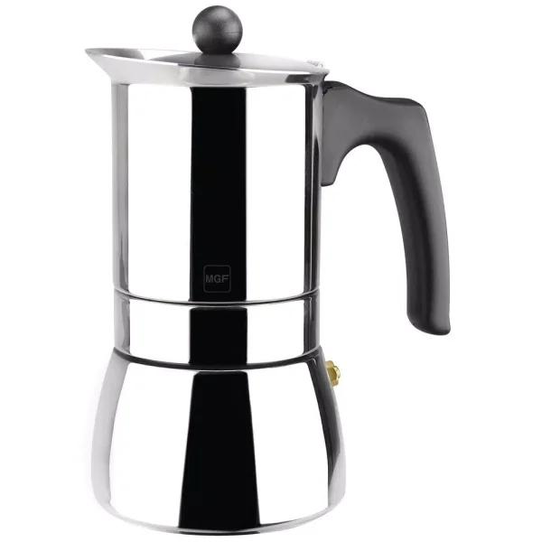 Magefesa Genova 10-Cup Stainless Steel Stovetop Espresso Coffee Maker