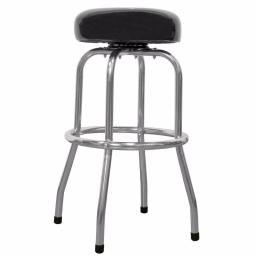 WEN 300 lb. Capacity Chrome-Plated Swivel Shop Bar Stool with Padded Vinyl Cushion thumbnail 2