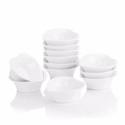 MALACASA 3.5 in. White Ceramic Ramekins Set, 12-Piece Souffle Dishes for Baking and Serving thumbnail 1