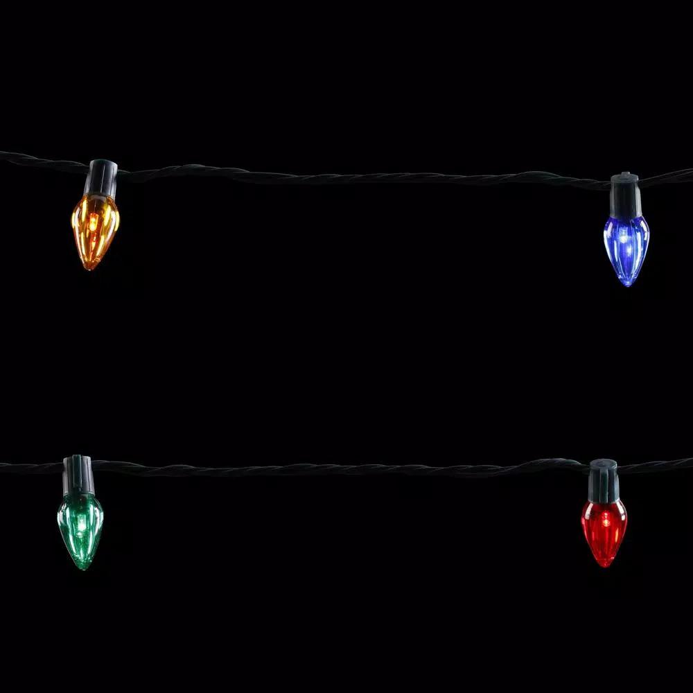 Home Accents Holiday Super Bright 50-Light C9 Multi-Color LED Christmas String Lights, Set of 6