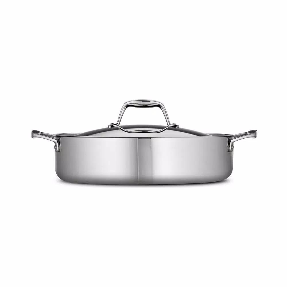 Tramontina Gourmet 6 Qt. Tri-Ply Clad Stainless Steel Covered Braiser