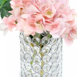 Elegant Designs 11.25 in. Chrome and K5 Crystal Cylinder Decorative Table Vase thumbnail 5
