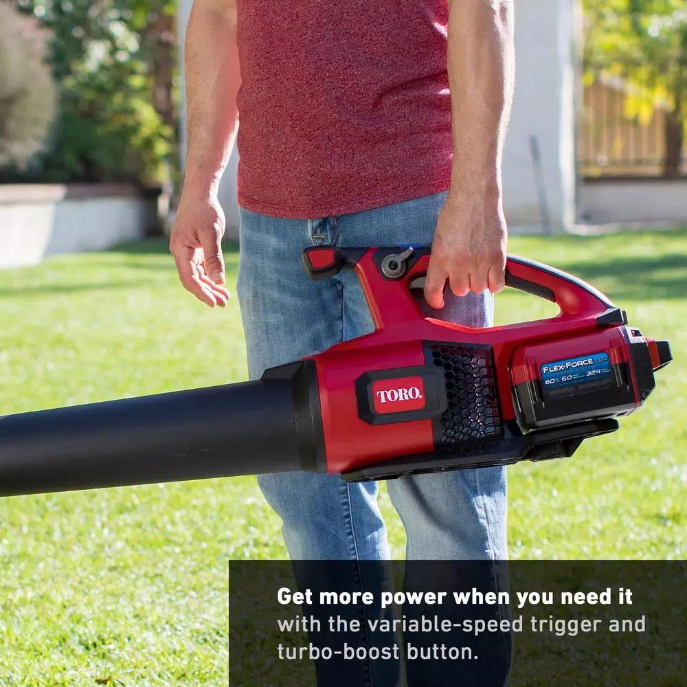 Toro 60V Max Cordless Brushless Leaf Blower, 605 CFM, 115 MPH with 2.5 Ah Battery and Charger