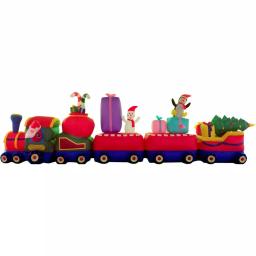 Fraser Hill Farm 6 ft. Santa on Christmas Express Inflatable Holiday Decoration thumbnail 8