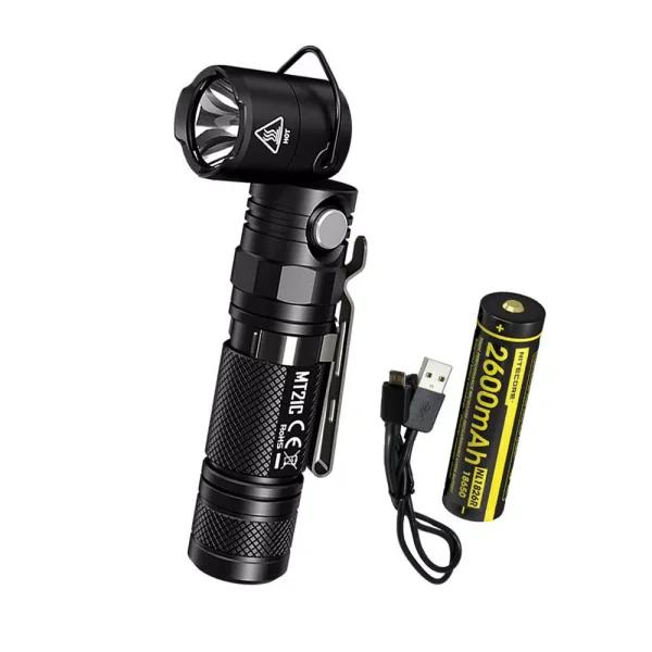 NITECORE MT21C 90° Adjustable LED Flashlight, 1000 Lumens, USB Rechargeable
