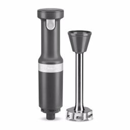 KitchenAid Cordless Variable Speed Hand Blender with Chopper and Whisk Attachments, Charcoal Grey thumbnail 2