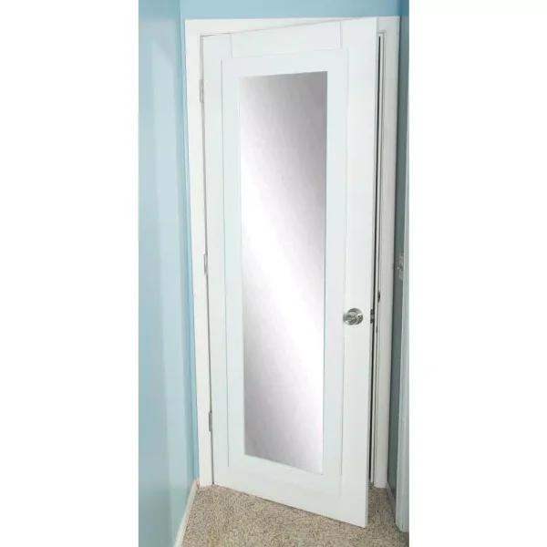 BrandtWorks Modern Matte White Composite Full Length Door Mirror, 71 in. x 21.5 in.