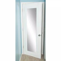 BrandtWorks Modern Matte White Composite Full Length Door Mirror, 71 in. x 21.5 in. thumbnail 1