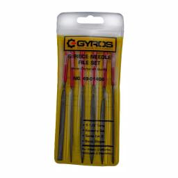 Gyros 5-1/2 in. 6-Piece Needle File Set with Rubber Grip Handles thumbnail 3