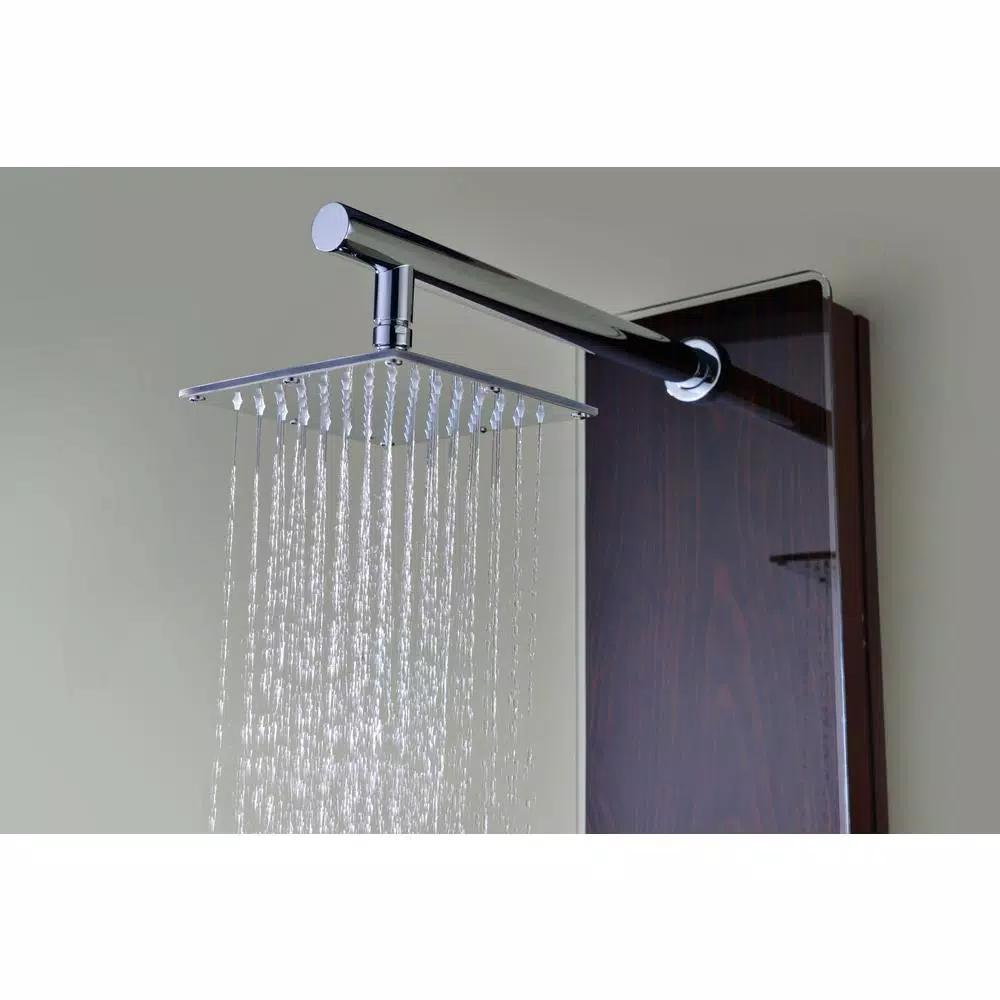 ANZZI Pure 59 in. 3-Jet Full Body Shower Panel System, Mahogany Deco-Glass with Heavy Rain Head & Handheld Sprayer