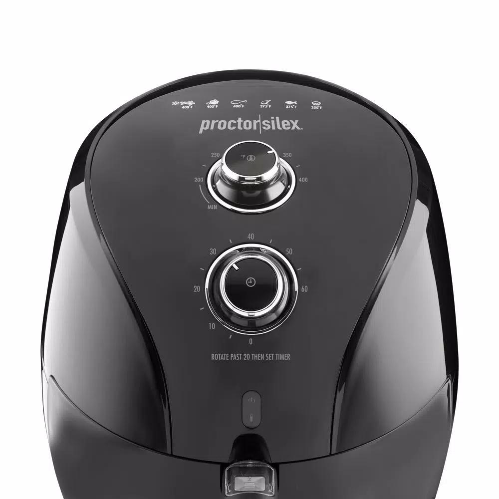 Proctor Silex 5.2 Qt. Black Air Fryer with 60-Minute Timer and 1700W Power