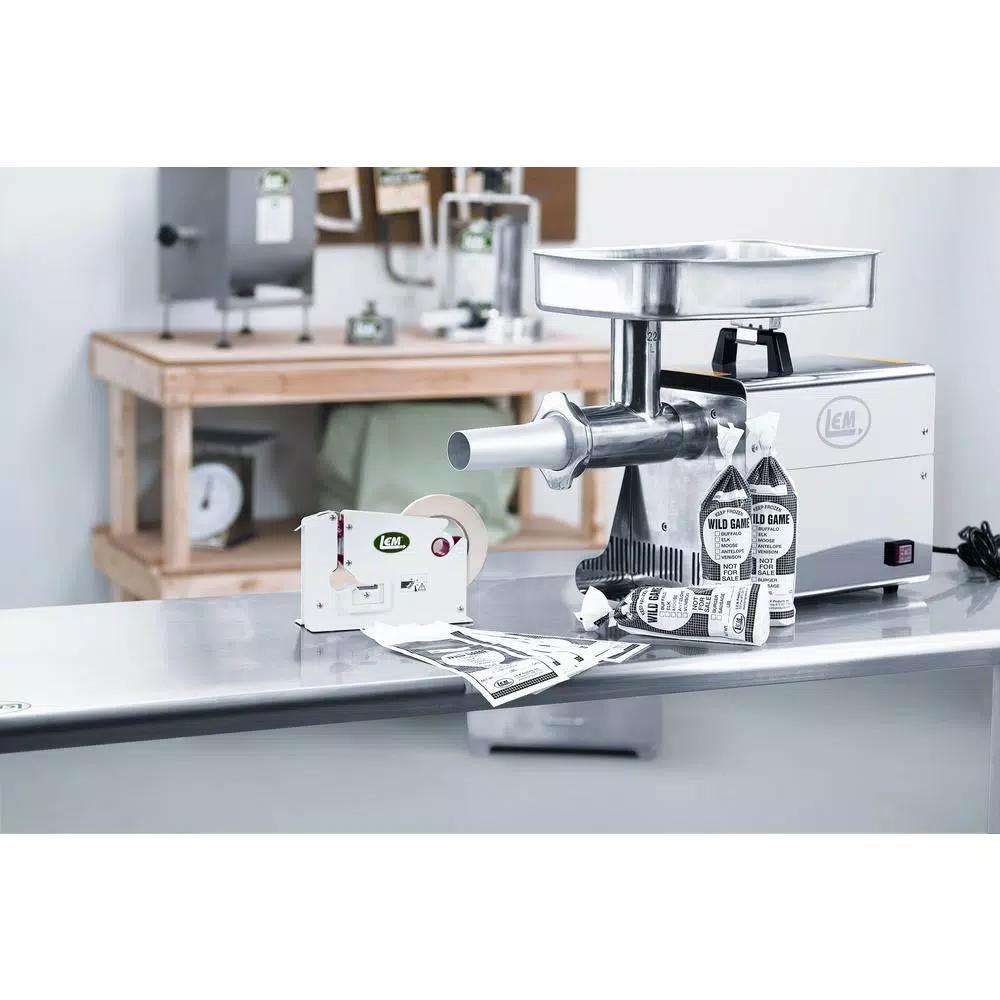 LEM Meat Grinder Packaging System with Poly Bag Tape Machine and Wild Game Bags