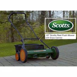 Scotts 20 in. Manual Walk Behind 5-Blade Reel Mower with Grass Catcher thumbnail 4