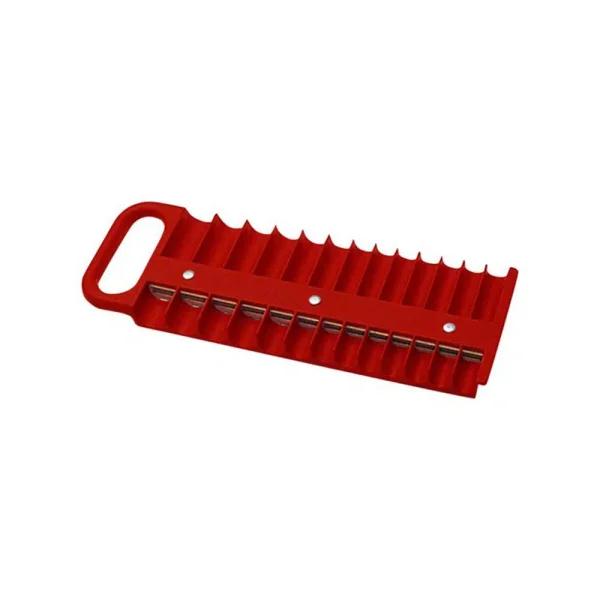 Lisle 1/4 in. Drive Red Magnetic Socket Holder for 26 Sockets