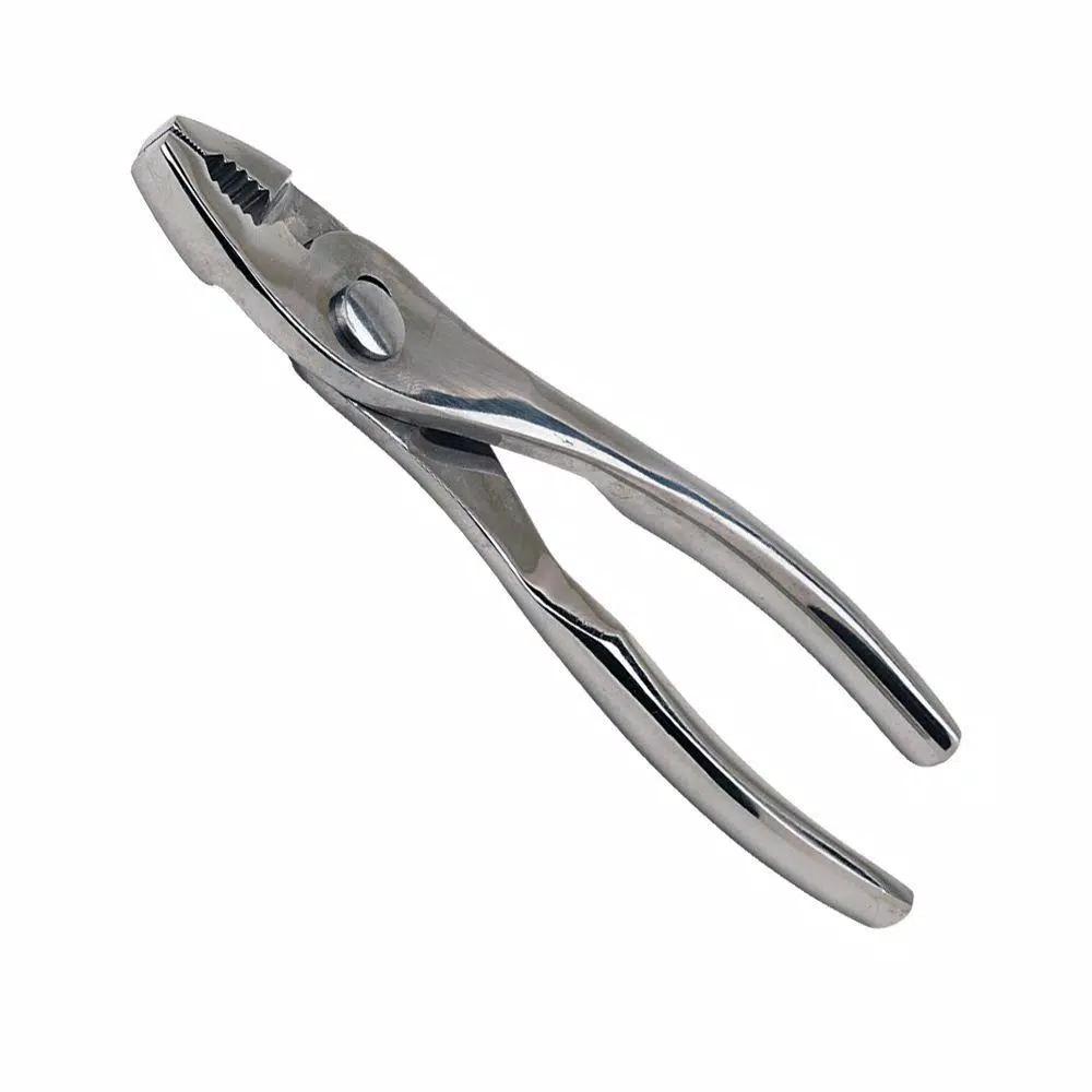 Aven 6 in. Stainless-Steel Slip Joint Pliers with Serrated Jaws and Wire Cutter