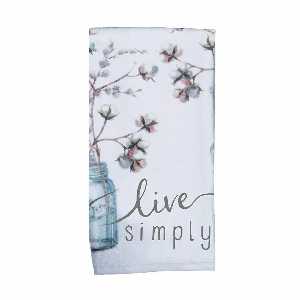 Kay Dee Lisa Audit Watercolor Floral Gray Cotton Kitchen Textile Set - 4 Piece Set