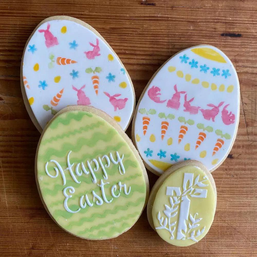 Designer Stencils Happy Easter Variety Cookie Stencil Bundle - 5 Patterns for Decorating