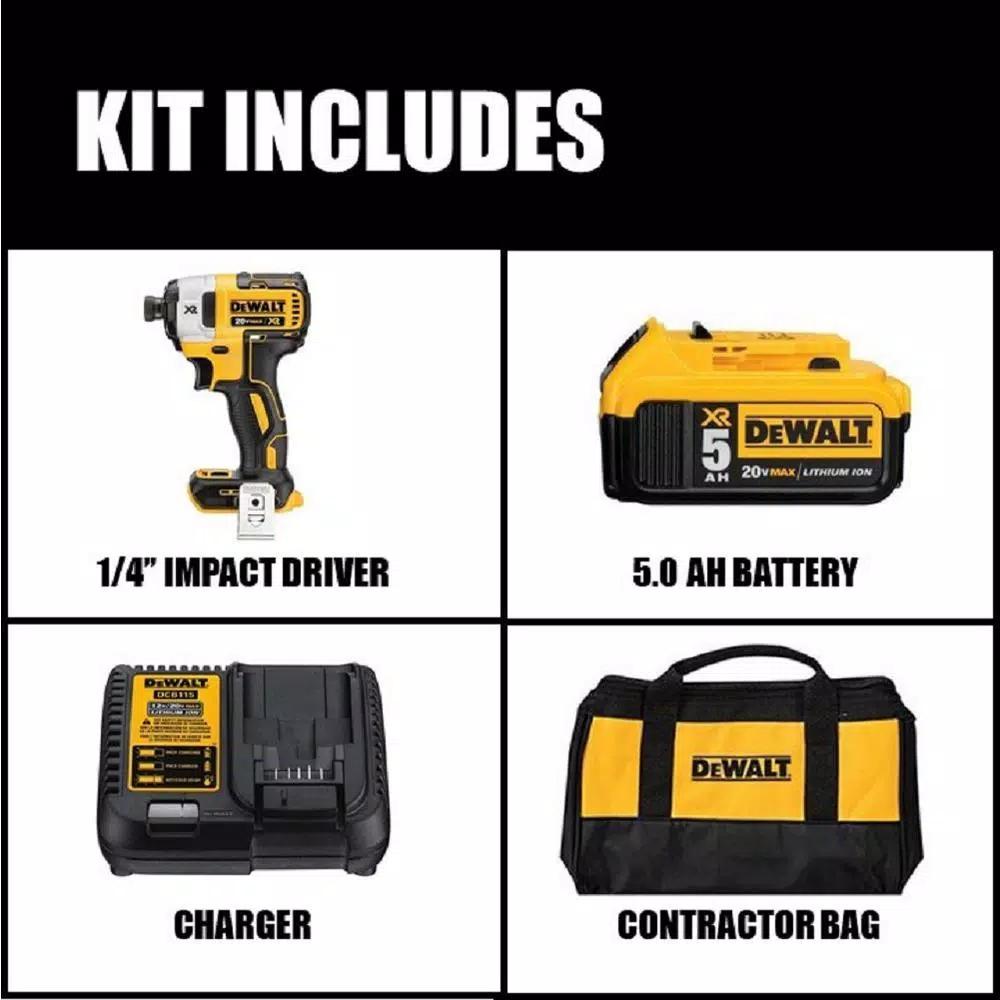 DEWALT 20V MAX XR Brushless 3-Speed 1/4 in. Impact Driver & ATOMIC Oscillating Tool Combo Kit