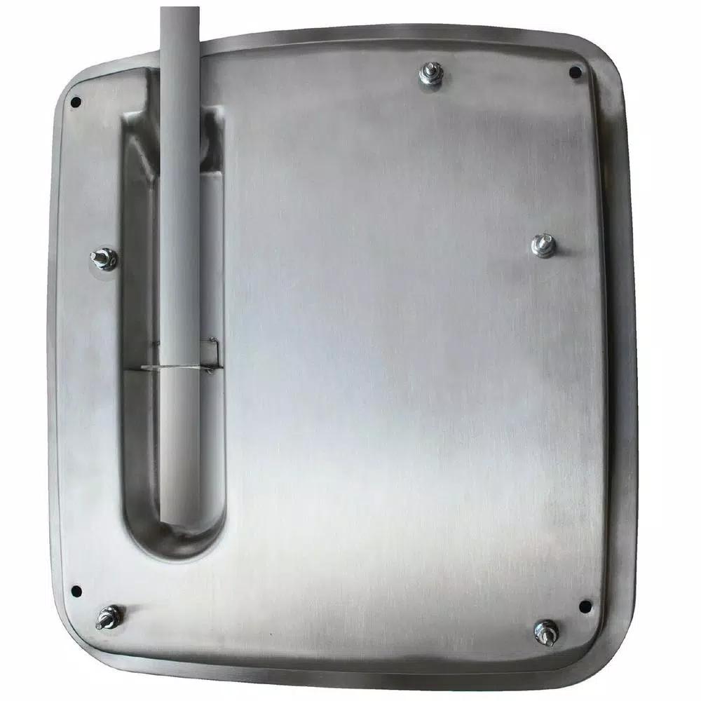WORLD DRYER VERDEdri Top Entry Adapter for Electric Hand Dryer, Brushed Stainless Steel