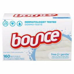 Bounce Free and Gentle Unscented Dryer Sheets, 160-Count thumbnail 4