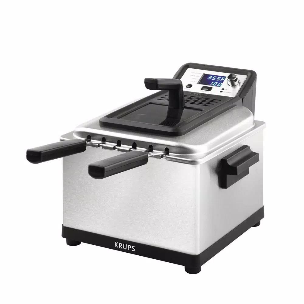 Krups KJ502 Professional Deep Fryer, 4.5L Capacity with 3 Baskets and 4 Preset Functions